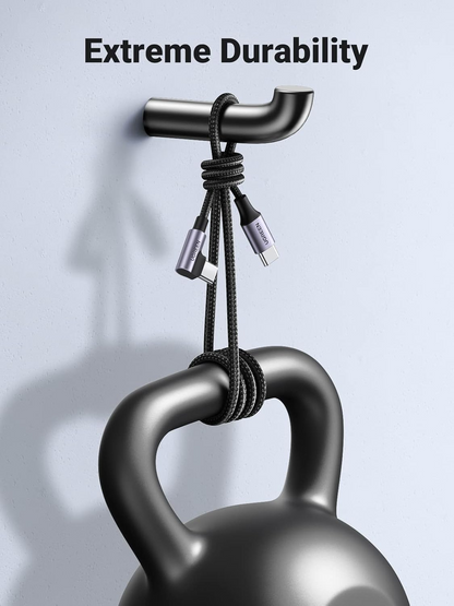 USB-C Daten- und Ladekabel - USB-C UGREEN US255 Angled, 60W, 3m, Grau