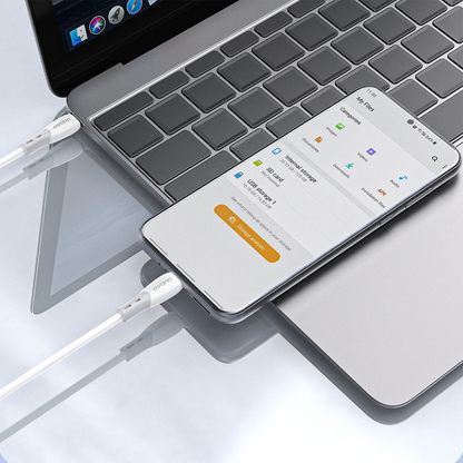 USB-C Data- en Oplaadkabel - USB-C Dudao L25SC, 60W, 2m, Wit