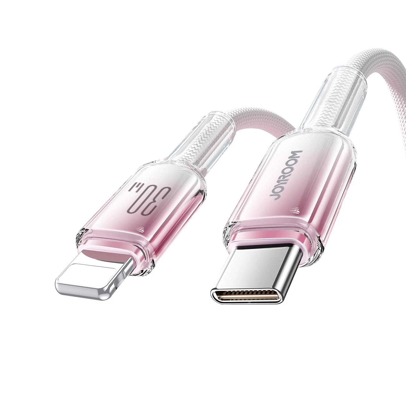 USB-C - Lightning Data- en Oplaadkabel Joyroom S-A42, 30W, 1,2m, Wit