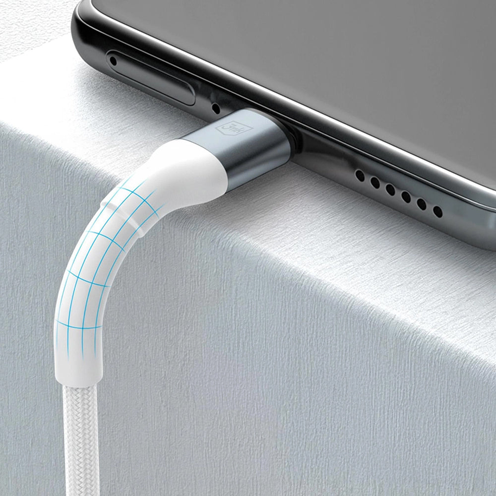 Data- en Oplaadkabel USB-A - Lightning 3MK Hyper N, 12W, 2m, Wit