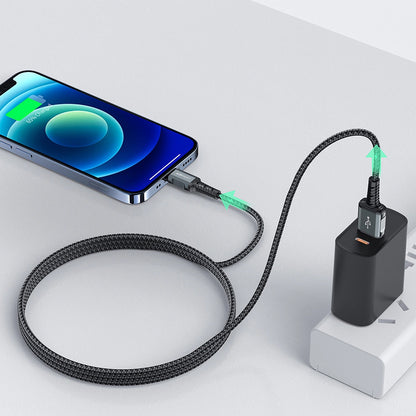 Câble de Données et de Charge USB-A - Lightning Acefast C1-02, 18W, 1.2m, Noir
