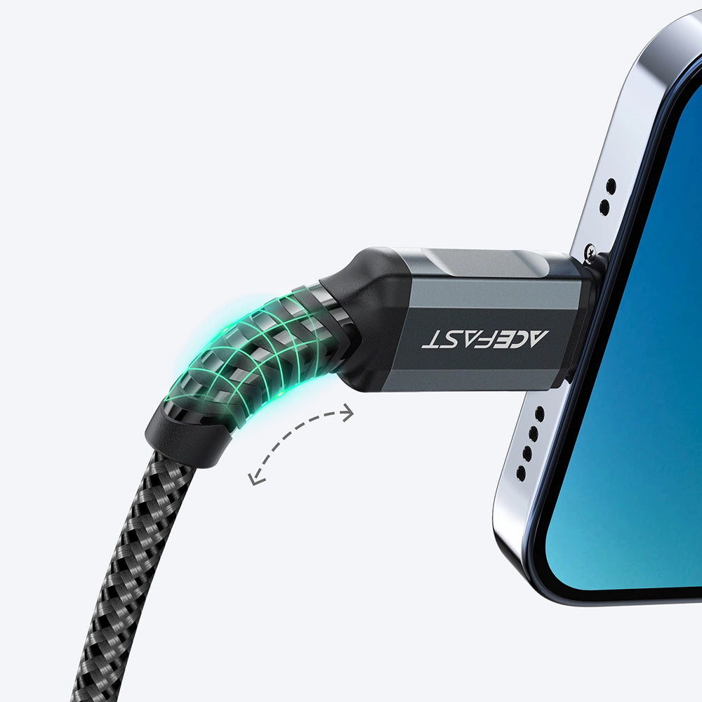 Câble de Données et de Charge USB-A - Lightning Acefast C1-02, 18W, 1.2m, Noir