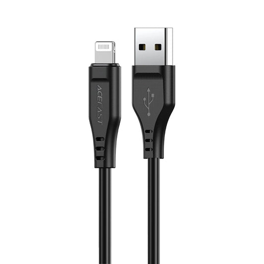 Data- en Oplaadkabel USB-A - Lightning Acefast C3-02, 18W, 1.2m, Zwart