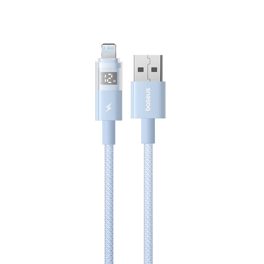 Data- en Oplaadkabel USB-A - Lightning Baseus Display 2, 12W, 1m, Blauw P10382700311-00