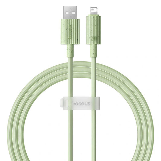 Data- en Oplaadkabel USB-A - Lightning Baseus Habitat, 18W, 2m, Groen P10360200631-01