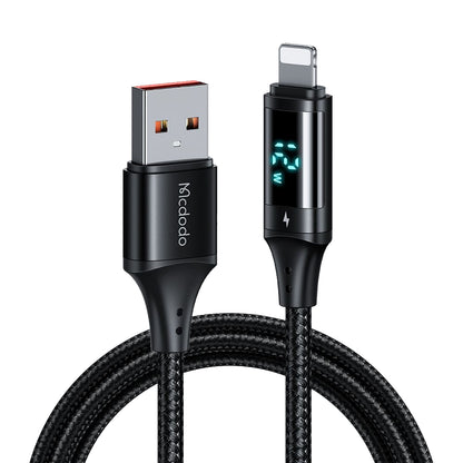 Daten- und Ladekabel USB-A - Lightning McDodo CA-1060 Display, 12W, 1.2m, Schwarz