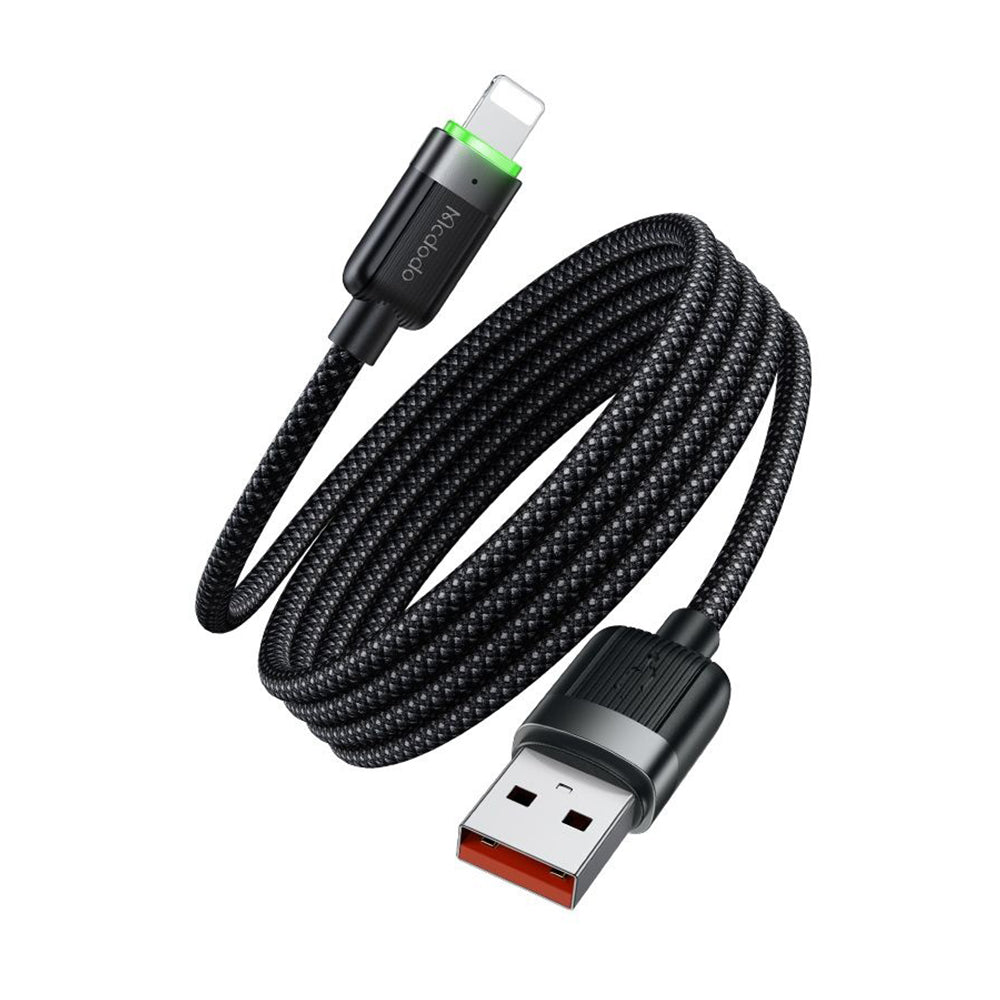 USB-A - Lightning McDodo CA-6000 Selbstwickelndes Daten- und Ladekabel, 18W, 1.2m, Schwarz