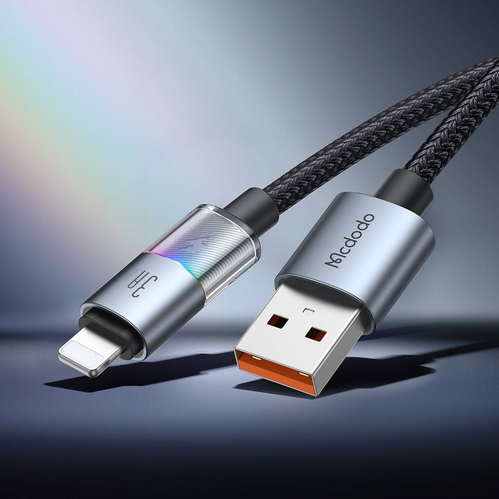 Data- en Oplaadkabel USB-A - Lightning McDodo CA-8170 Colorful, 18W, 1.2m, Zwart