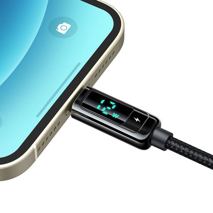 Data- en Oplaadkabel USB-A - Lightning McDodo CA-9940 Display, 12W, 1.2m, Zwart