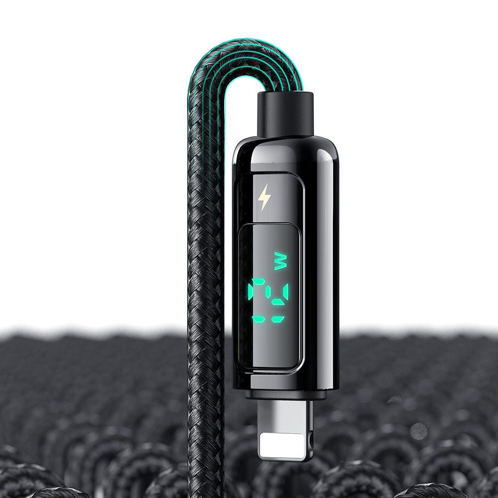 Data- en Oplaadkabel USB-A - Lightning McDodo CA-9940 Display, 12W, 1.2m, Zwart