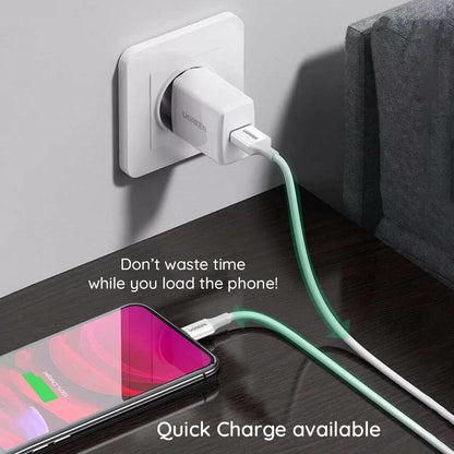 USB-A - Lightning Daten- und Ladekabel UGREEN 80823, 18W, 2m, Schwarz