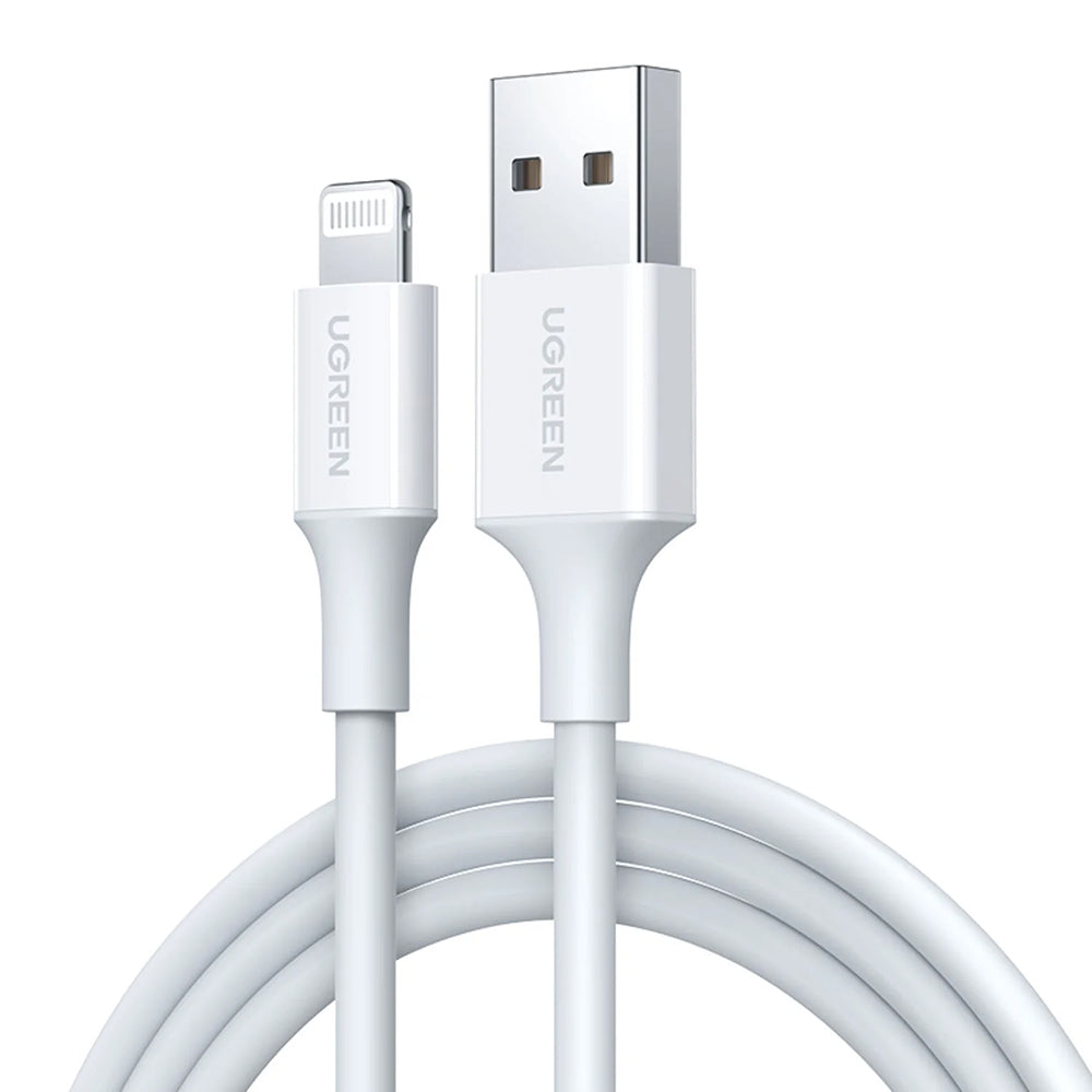 Data- en Oplaadkabel USB-A - Lightning UGREEN US155 (20728), 18W, 1m, Wit
