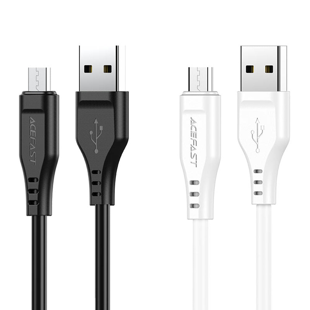 Data- en Oplaadkabel USB-A - microUSB Acefast C3-09, 18W, 1.2m, Zwart