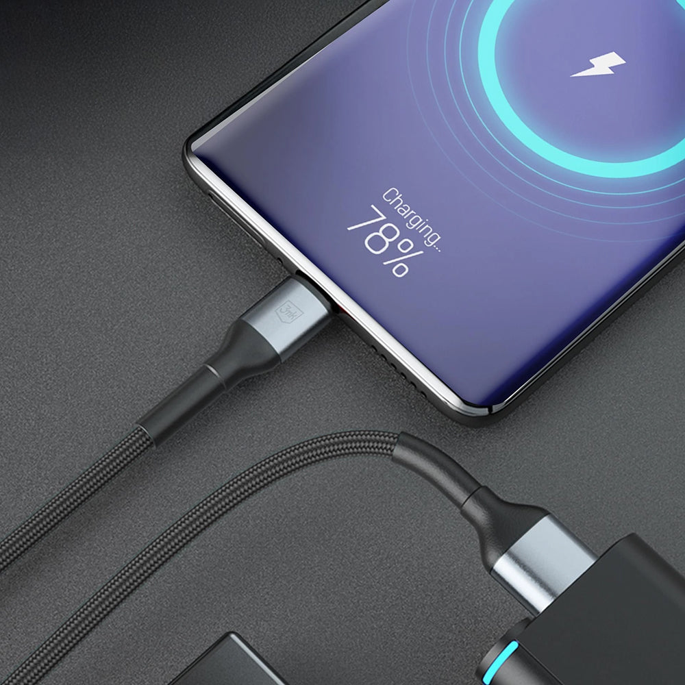 Daten- und Ladekabel USB-A - USB-C 3MK Hyper N 18, 18W, 1m, Schwarz