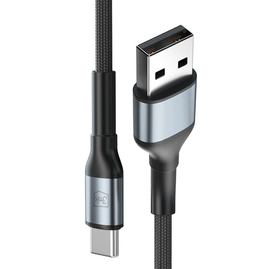 Data- en Oplaadkabel USB-A - USB-C 3MK Hyper N, 18W, 1m, Zwart