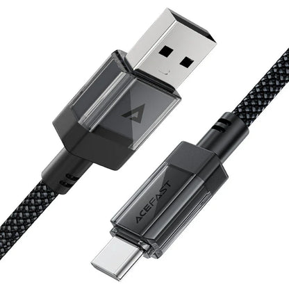 Daten- und Ladekabel USB-A - USB-C Acefast C12-04, 18W, 1,2m, Schwarz