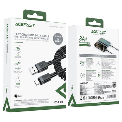 Daten- und Ladekabel USB-A - USB-C Acefast C14-04, 18W, 1,2m, Schwarz