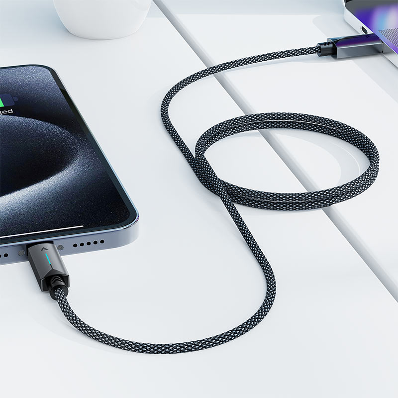 Daten- und Ladekabel USB-A - USB-C Acefast C19-04, 18W, 1,2m, Schwarz