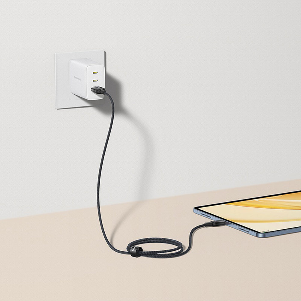 Data- en Oplaadkabel USB-A - USB-C Baseus Discolor, 100W, 1m, Zilver E0420803