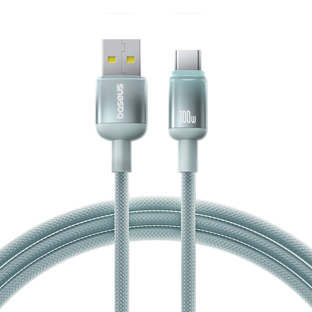 Data- en Oplaadkabel USB-A - USB-C Baseus Discolor, 100W, 2m, Blauw Groen E0418500