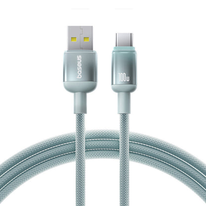 Data- en Oplaadkabel USB-A - USB-C Baseus Discolor, 100W, 2m, Blauw Groen E0418500