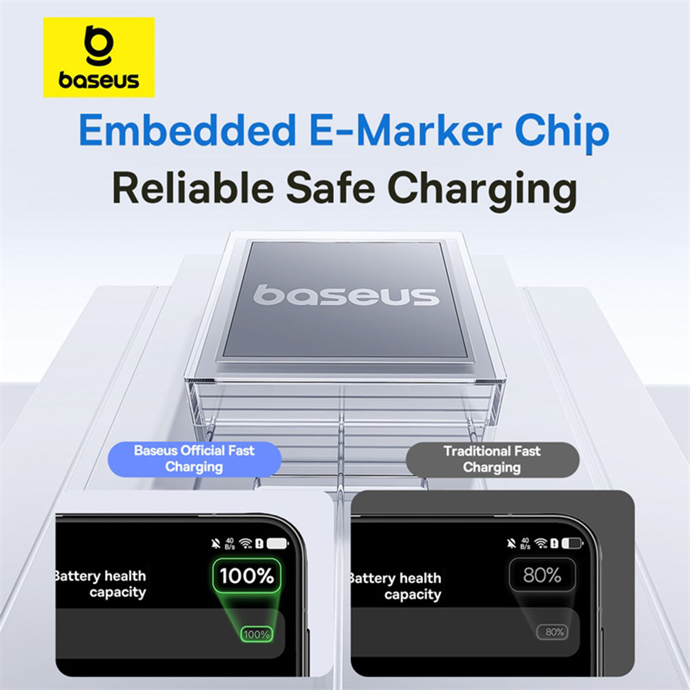 Daten- und Ladekabel USB-A - USB-C Baseus Display 2, 100W, 1m, Lila P10382701511-00