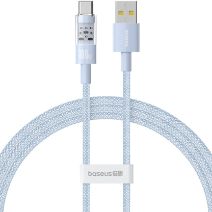 Data- en Oplaadkabel USB-A - USB-C Baseus Gem, 100W, 2m, Blauw P10373002311-01