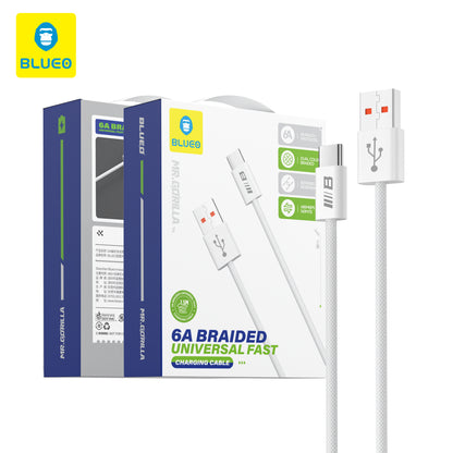 USB-A - USB-C Blueo Daten- und Ladekabel, 18W, 1,5m, Weiß