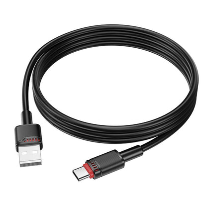 Daten- und Ladekabel USB-A - USB-C Borofone BX110 Beneficio, 18W, 1m, Schwarz