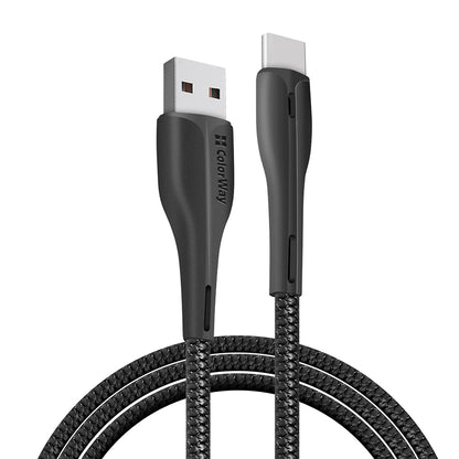 Data- en Oplaadkabel USB-A - USB-C ColorWay CW-CBUC034, 18W, 1m, Zwart