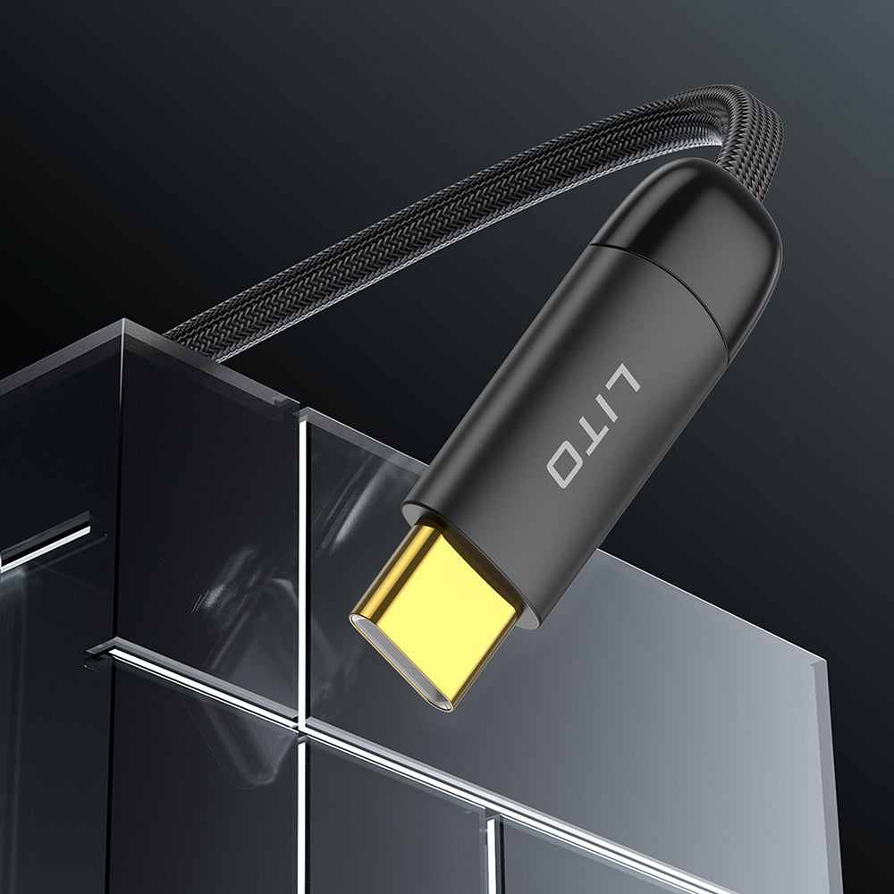 Data- en Oplaadkabel USB-A - USB-C Lito LD11C, 18W, 1m, Zwart