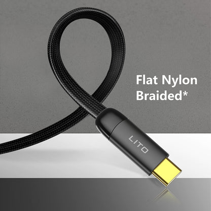 Data- en Oplaadkabel USB-A - USB-C Lito LD11C, 18W, 1m, Zwart