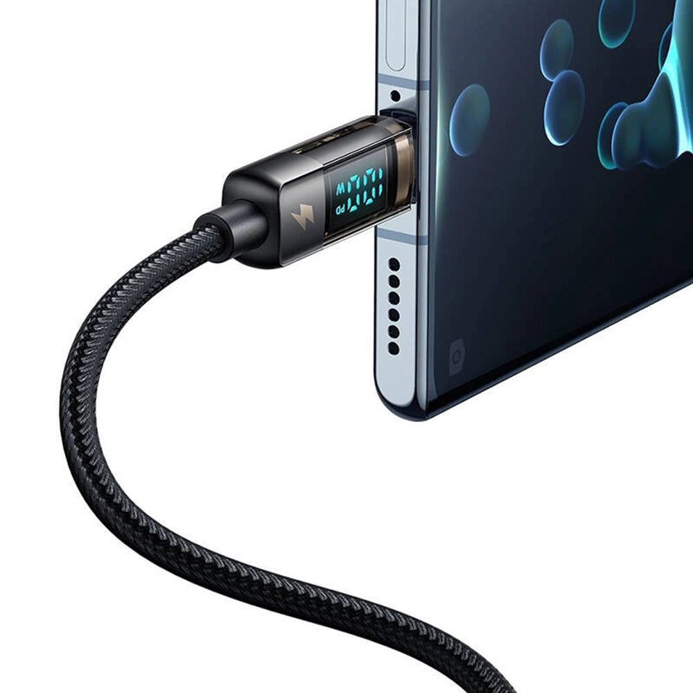 Daten- und Ladekabel USB-A - USB-C McDodo CA-3630 Display Auto Power Off, 66W, 1.2m, Schwarz