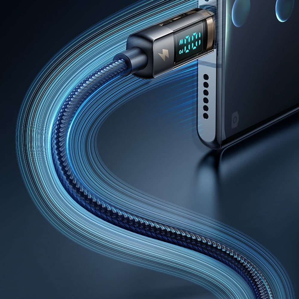 Daten- und Ladekabel USB-A - USB-C McDodo CA-3630 Display Auto Power Off, 66W, 1.2m, Schwarz