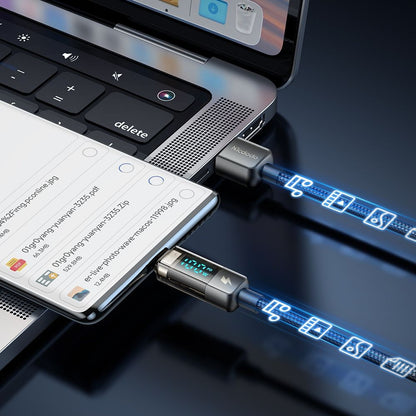 Daten- und Ladekabel USB-A - USB-C McDodo CA-3630 Display Auto Power Off, 66W, 1.2m, Schwarz