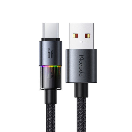 Daten- und Ladekabel USB-A - USB-C McDodo CA-8180 Colorful, 66W, 1.2m, Schwarz