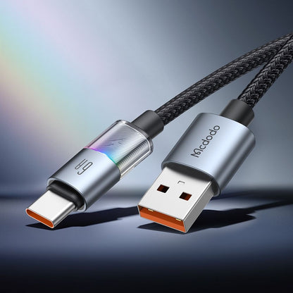 USB-A to USB-C McDodo CA-8180 Colorful Data and Charging Cable, 66W, 1.2m, Black