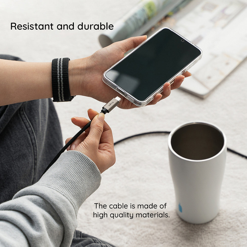 USB-A - USB-C Ringke Data- en Oplaadkabel, 60W, 2m, Zwart