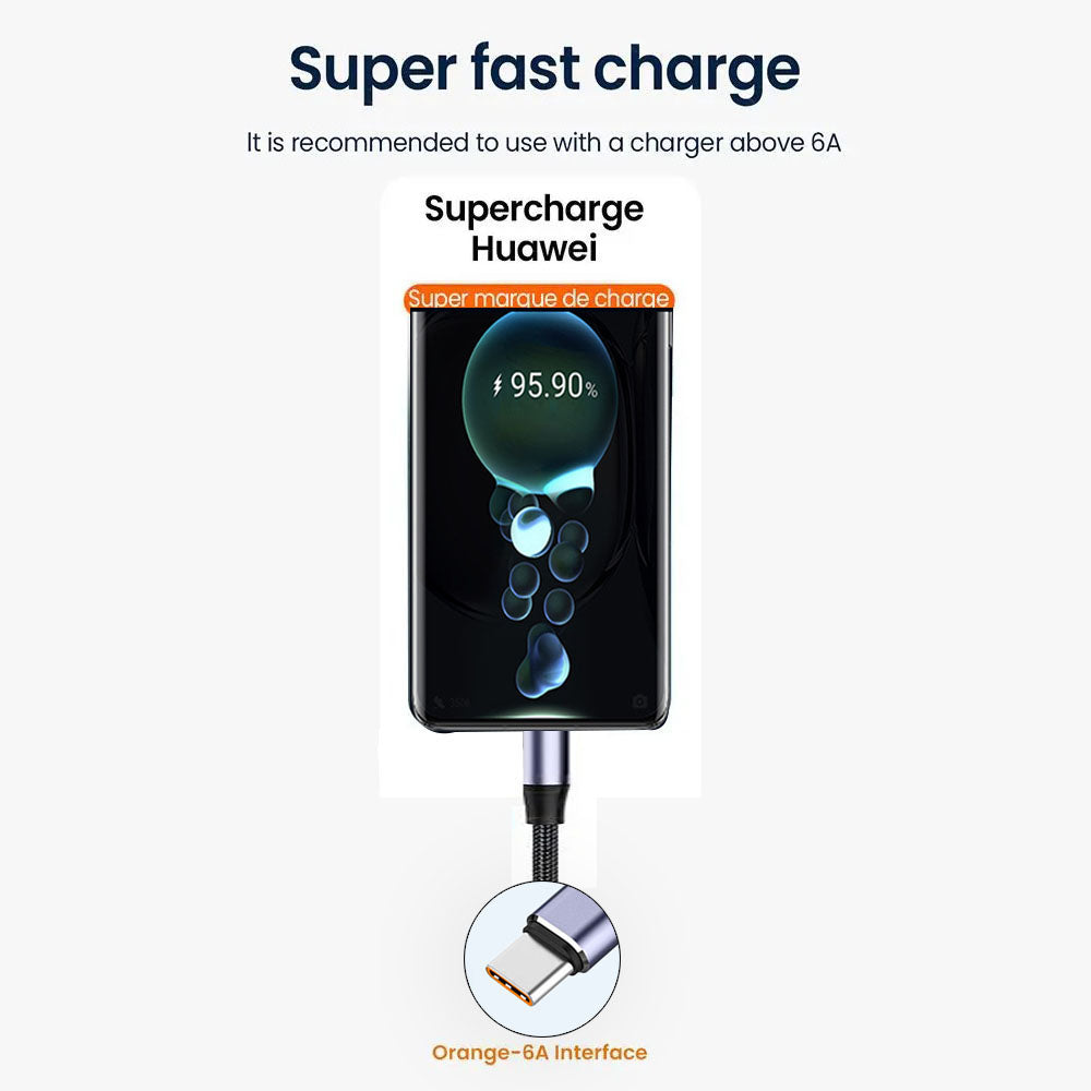 Daten- und Ladekabel USB-A - USB-C Techsuit PCB018, 100W, 1m, Schwarz