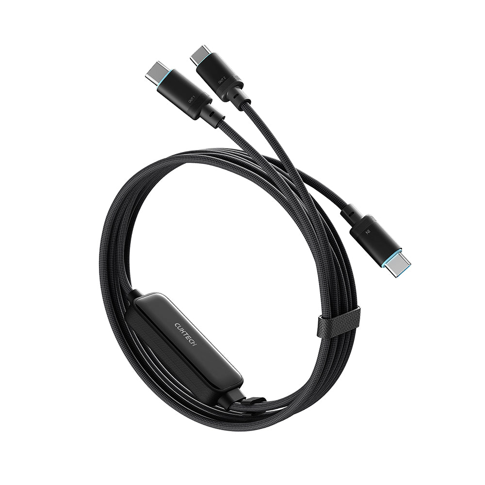 USB-C Daten- und Ladekabel - 2 x USB-C Cuktech C2C615, 140W, 1,5m, Schwarz CKC2C615GLBK