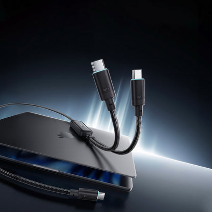 USB-C Daten- und Ladekabel - 2 x USB-C Cuktech C2C615, 140W, 1,5m, Schwarz CKC2C615GLBK