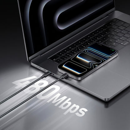 USB-C Daten- und Ladekabel - 2 x USB-C Cuktech C2C615, 140W, 1,5m, Schwarz CKC2C615GLBK
