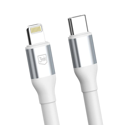 Daten- und Ladekabel USB-C - Lightning 3MK Hyper N, 20W, 1m, Weiß