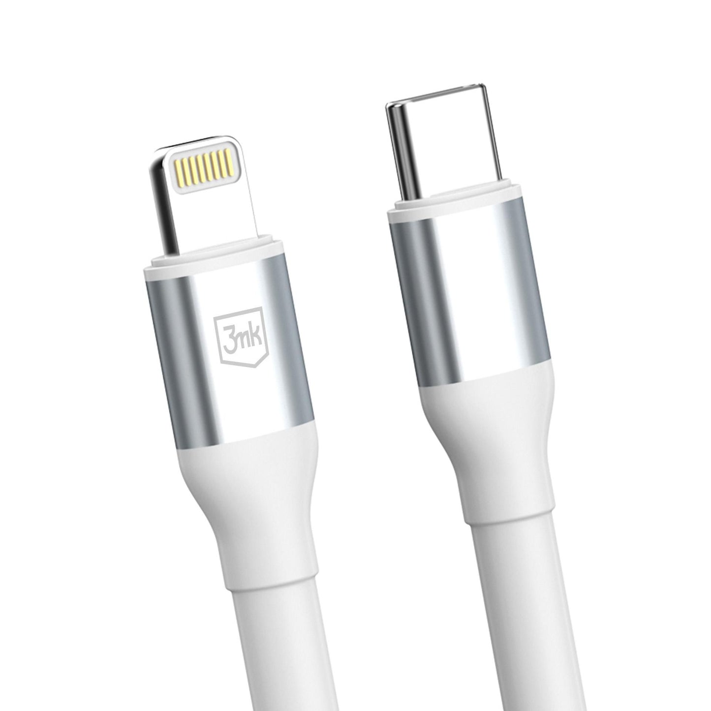 USB-C - Lightning Data- en Oplaadkabel 3MK Hyper N, 27W, 1m, Wit