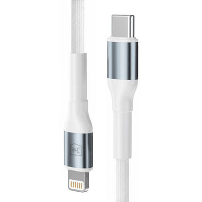 USB-C - Lightning Daten- und Ladekabel 3MK Hyper N, 27W, 2m, Weiß