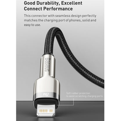 Data- en Oplaadkabel USB-C - Lightning Baseus Cafule Metal, 20W, 1m, Groen CATLJK-A06
