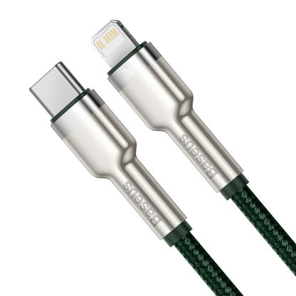 Data- en Oplaadkabel USB-C - Lightning Baseus Cafule Metal, 20W, 1m, Groen CATLJK-A06