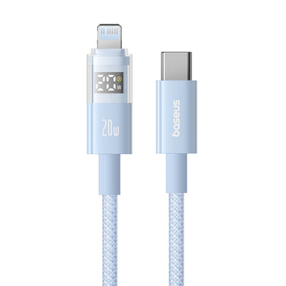 Data- en Oplaadkabel USB-C - Lightning Baseus Display 2, 20W, 2m, Blauw P10382703311-01