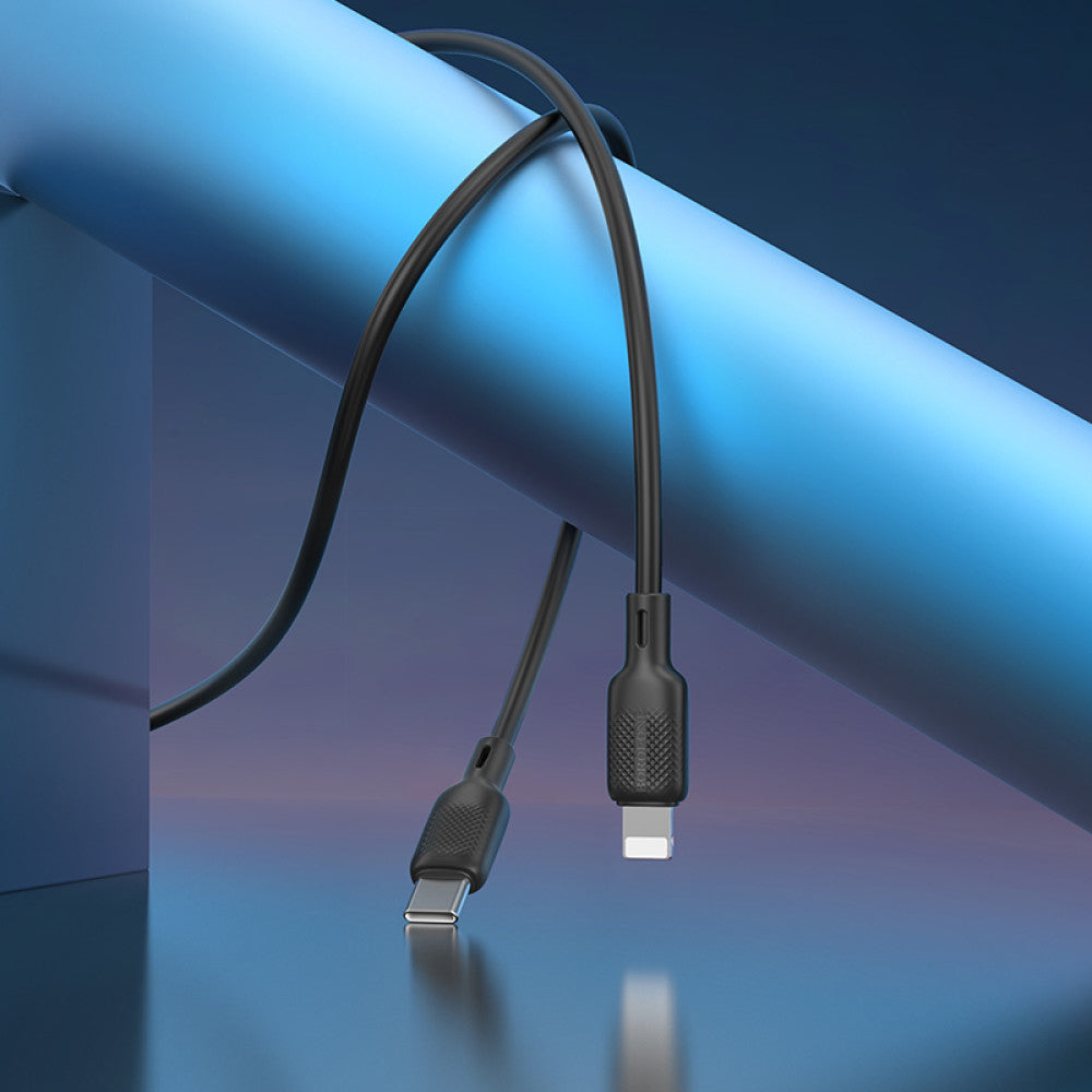 Daten- und Ladekabel USB-C - Lightning Borofone BX113 Lenny, 27W, 2m, Schwarz