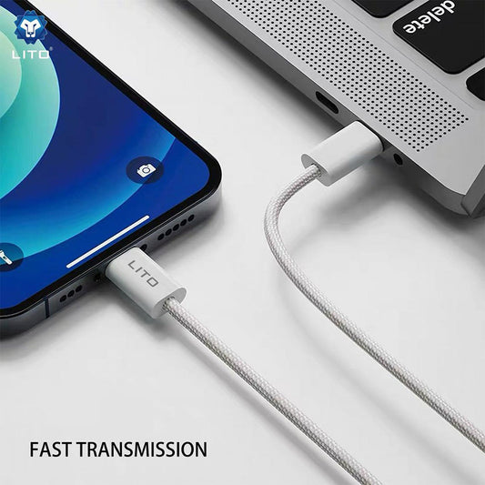 Câble de Données et de Charge USB-C - Lightning Lito LD04CL, 27W, 1m, Blanc